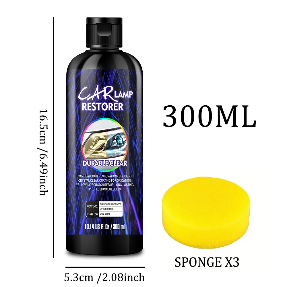 Car Headlight Polishing Agent Scratch Remover Repair Fluid Headlight Renewal Polish And Maintenance Liquid Kit Auto Accessories