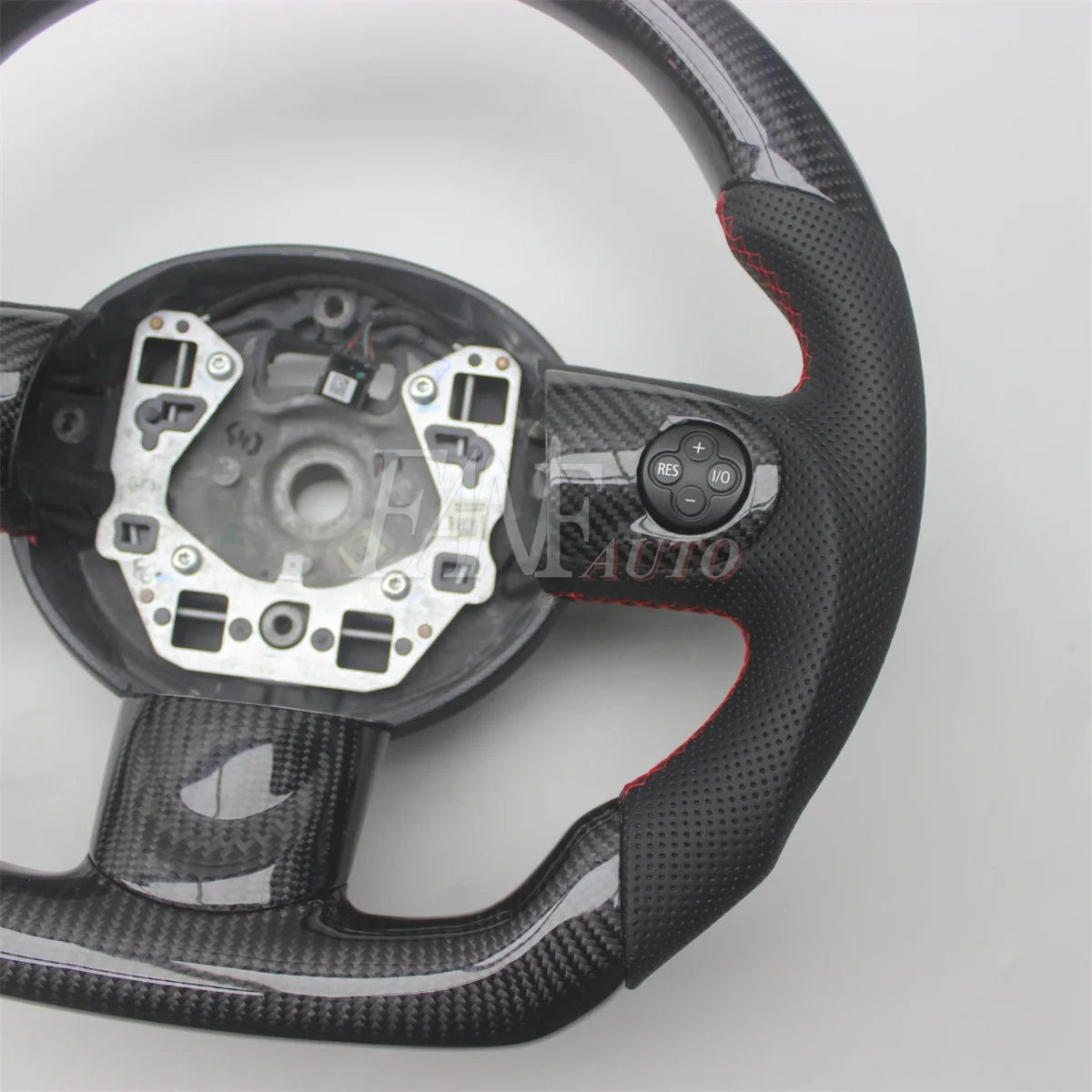 Replacement Real Carbon Fiber Steering Wheel with Leather for BMW MINI  R55 R56 R57 R58 R59 R60 R61