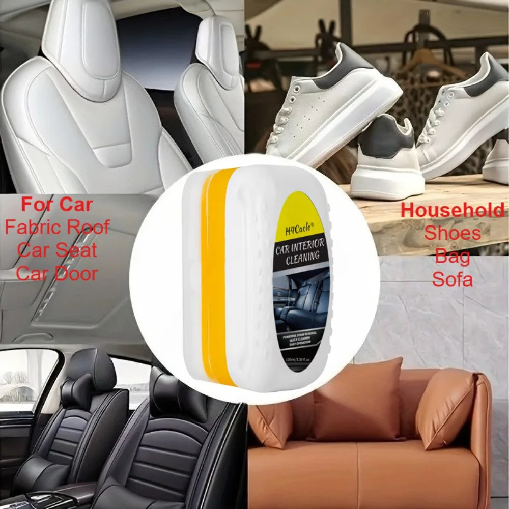 Car Interior Cleaner Brush Seats Ceiling Headliner Cleaner Leather Fabric Waterfree Multipurpose Auto Dash Plastic Cleaning Tool