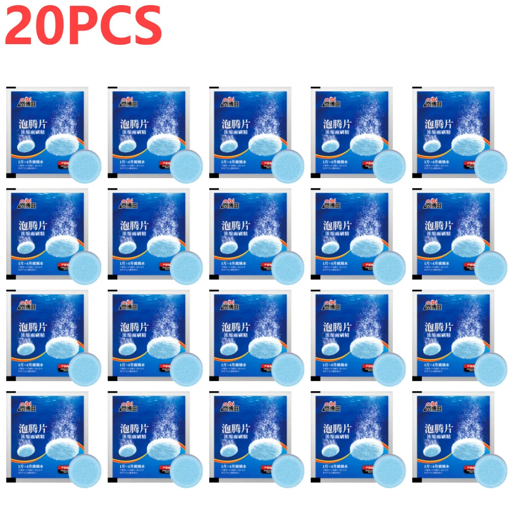200-10pc Solid Cleaner Car Windscreen Cleaner Effervescent Tablet Auto Wiper Glass Solid Cleaning Concentrated Tablets Detergent