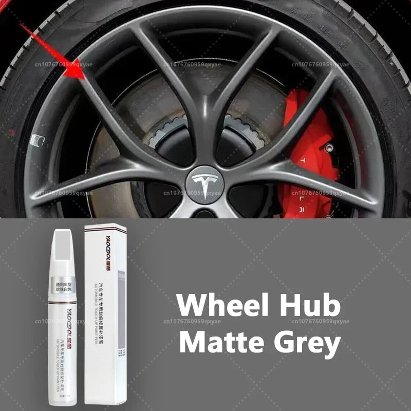 Suitable for Tesla paint retouching pen Pearl white deep sea Blue Tesla wheel repair special retouching pen set