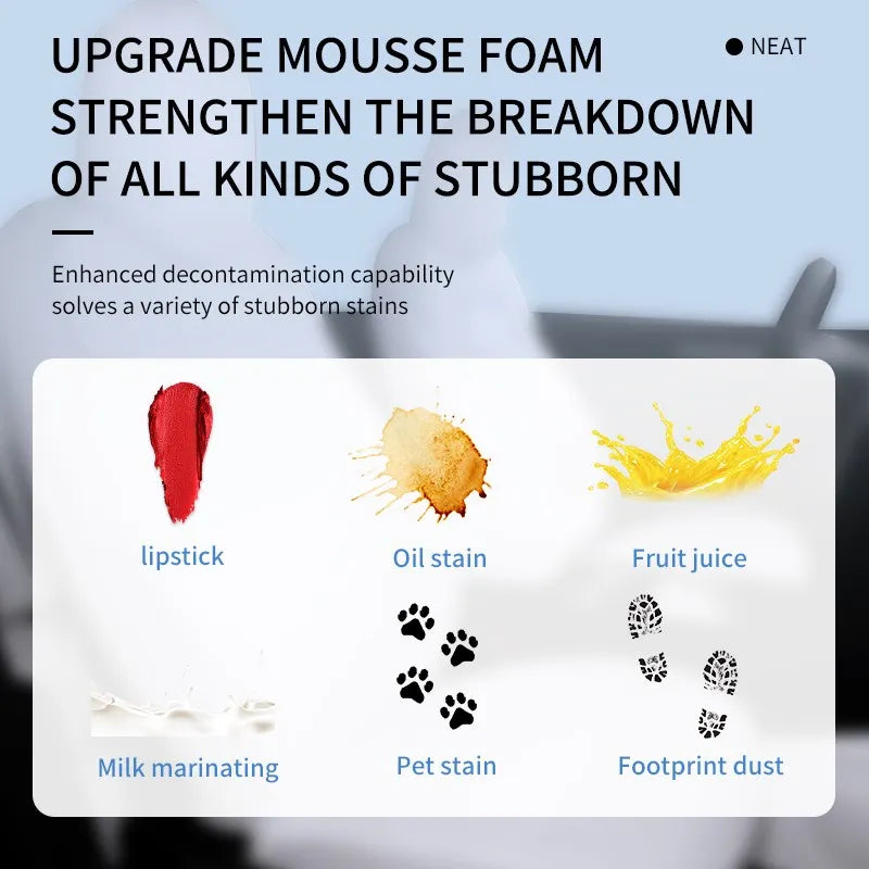 150ml Multi-Purpose Foam Cleaner For Tesla Model 3/Y/S/X Seat Leather Surface Auto Interior Wash Maintenance Spray 2024 Accessor