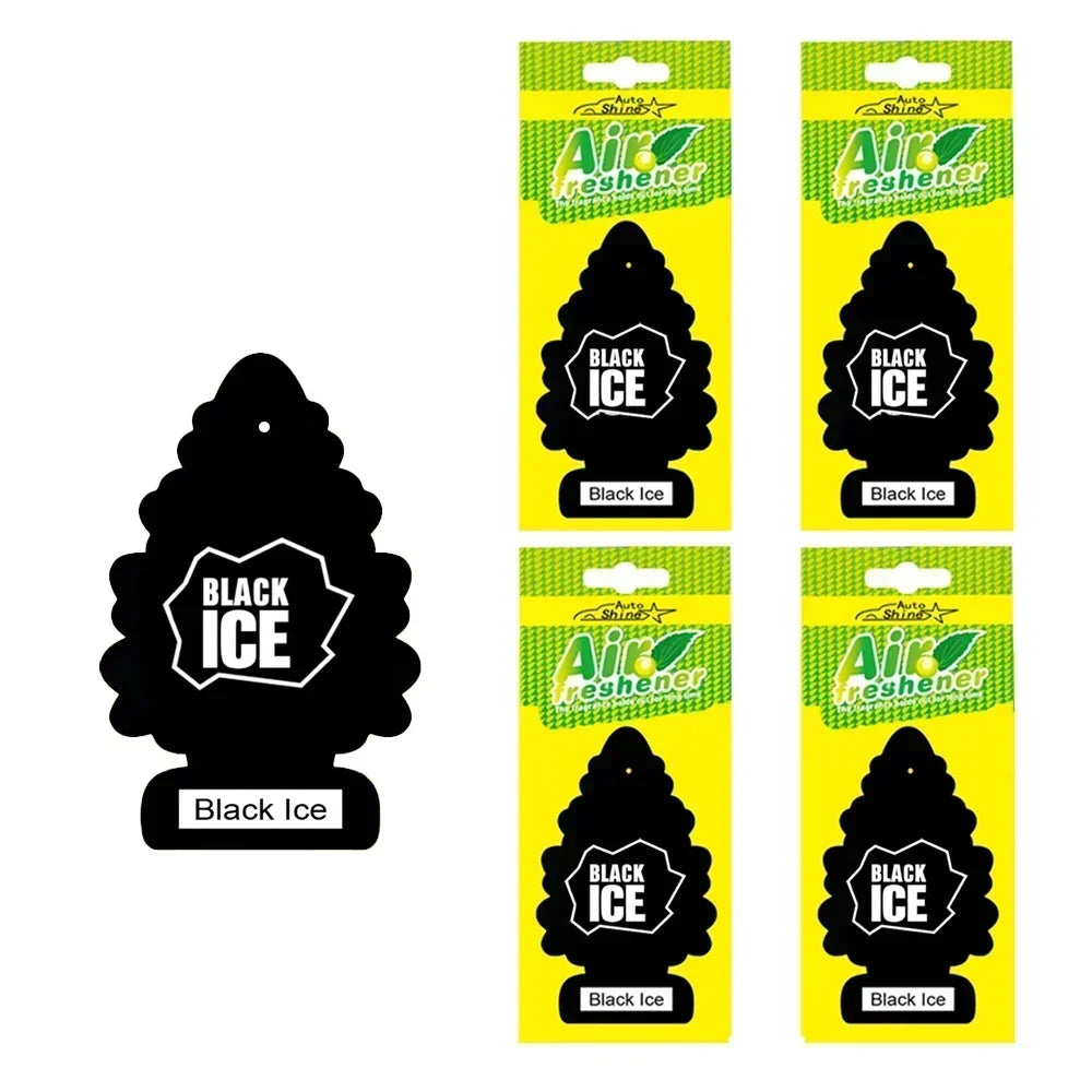 3-80pcs Christmas Tree Car Air Freshener Natural Scented Tea Paper Hanging Fragrance for Home and Auto Interior