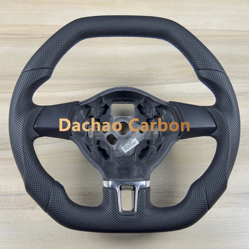 Real Carbon Fiber Steering Wheel For Volkswage VW Golf 6 6R GTI High Quality Leather Custom Style