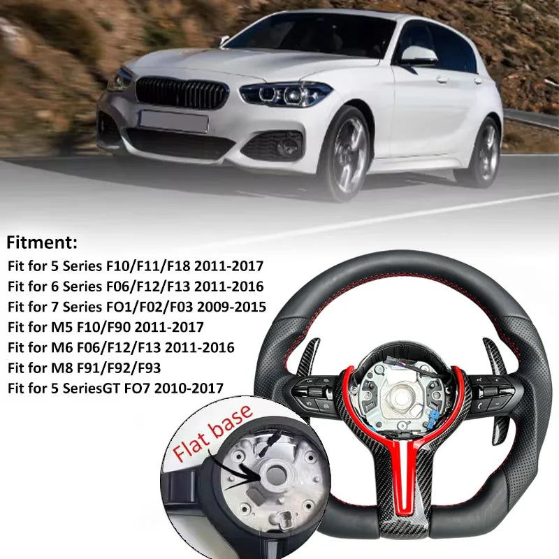 Suitable for BMW M3 M5 F10 F30 F20 F21 F22 F31 F32 F33 F34 F36 F15 F25 F26 F01 F07 modified all black warrior steering wheel