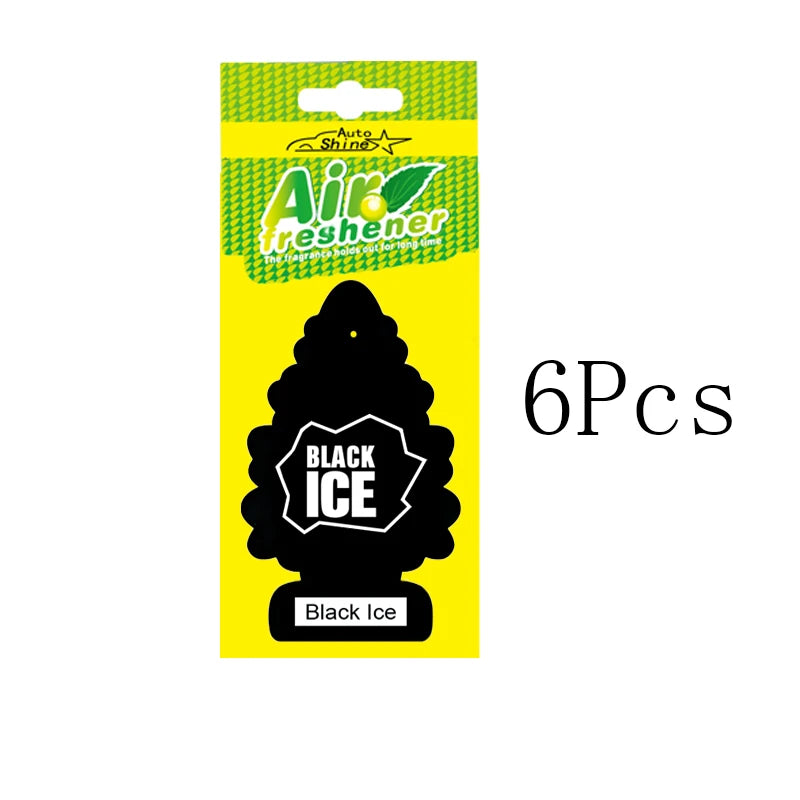 3-80pcs Christmas Tree Car Air Freshener Natural Scented Tea Paper Hanging Fragrance for Home and Auto Interior