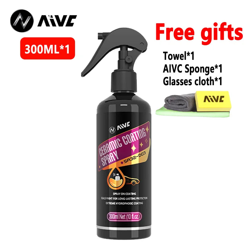 AIVC 3 In 1 Car Ceramic Nano Coating Liquid Coatin Nano Crystal Hydrophobic Layer Polishing Paint Agent Car Polish Nanos Coating