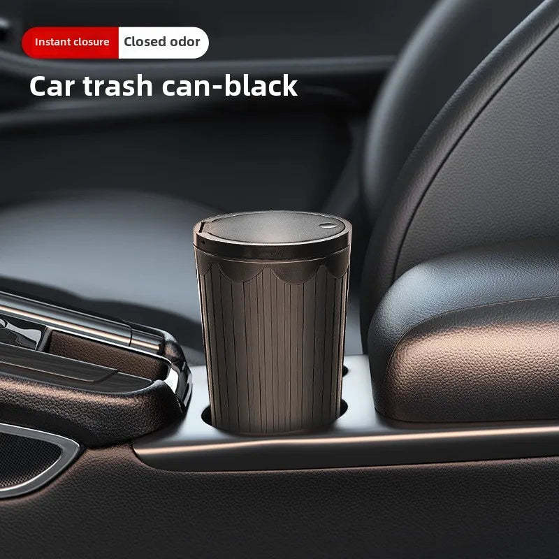 Car Trash Bin Can Mini Auto Dust Organizer Car Interior Rubbish Bag Garbage Container Storage Box Bucket Auto Accessories