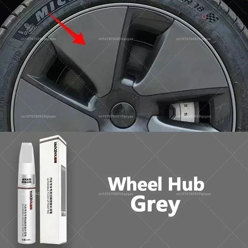 Suitable for Tesla paint retouching pen Pearl white deep sea Blue Tesla wheel repair special retouching pen set