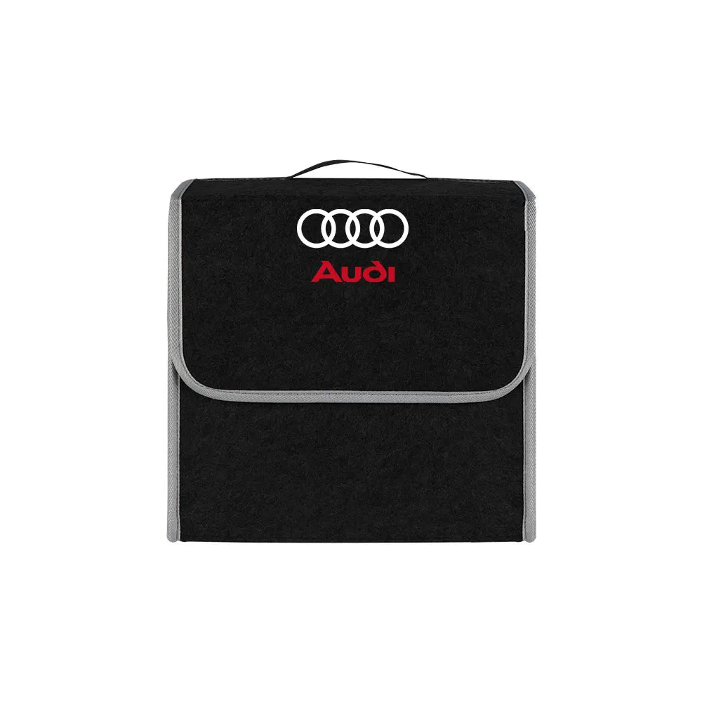 Car Emblem Trunk Organizer Storage Box Auto Interior Stowing Tidying Accessories For Audi SlineA4 B8 A3 8P A6 C7 8V B6 B7 TT RS