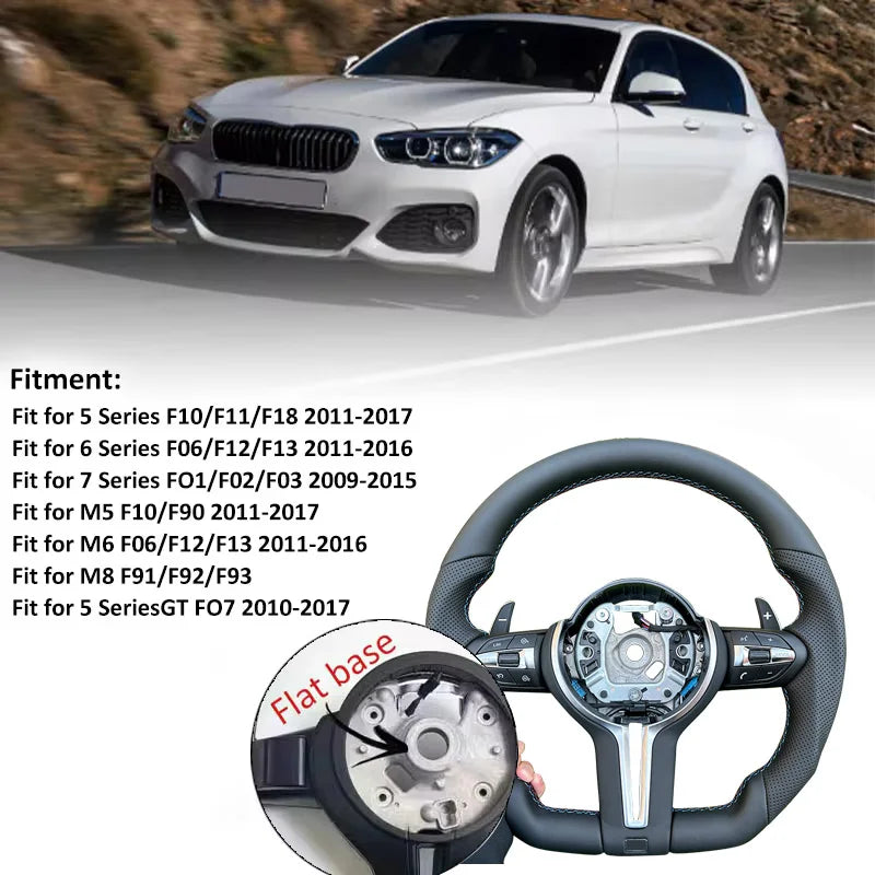 Suitable for BMW M3 M5 F10 F30 F20 F21 F22 F31 F32 F33 F34 F36 F15 F25 F26 F01 F07 modified all black warrior steering wheel