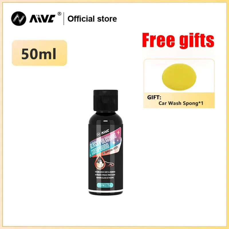 AIVC Glass Polishing Compound Car Windshield Oil Film Remover Deep Cleaner Paste Film Removal Cream Clear Window Auto-Detailing