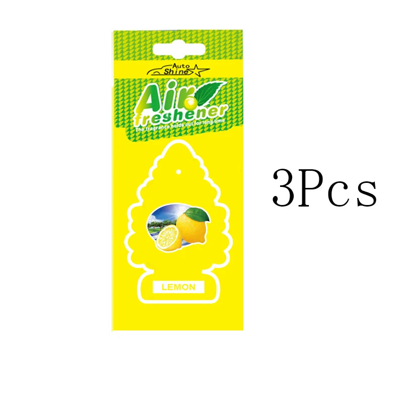 3-80pcs Christmas Tree Car Air Freshener Natural Scented Tea Paper Hanging Fragrance for Home and Auto Interior