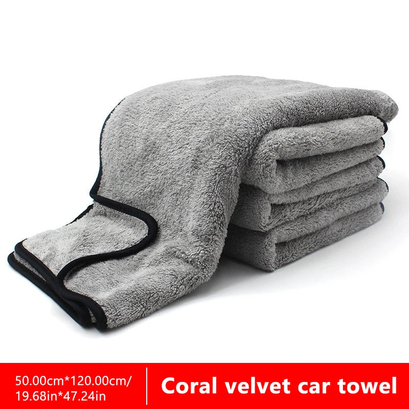 SEAMETAL 50x120cm Car Cleaning Towel Upgraded Microfiber Ultra-Soft Auto Wash Towels Super Absorbent Scratch-Free Drying Cloth