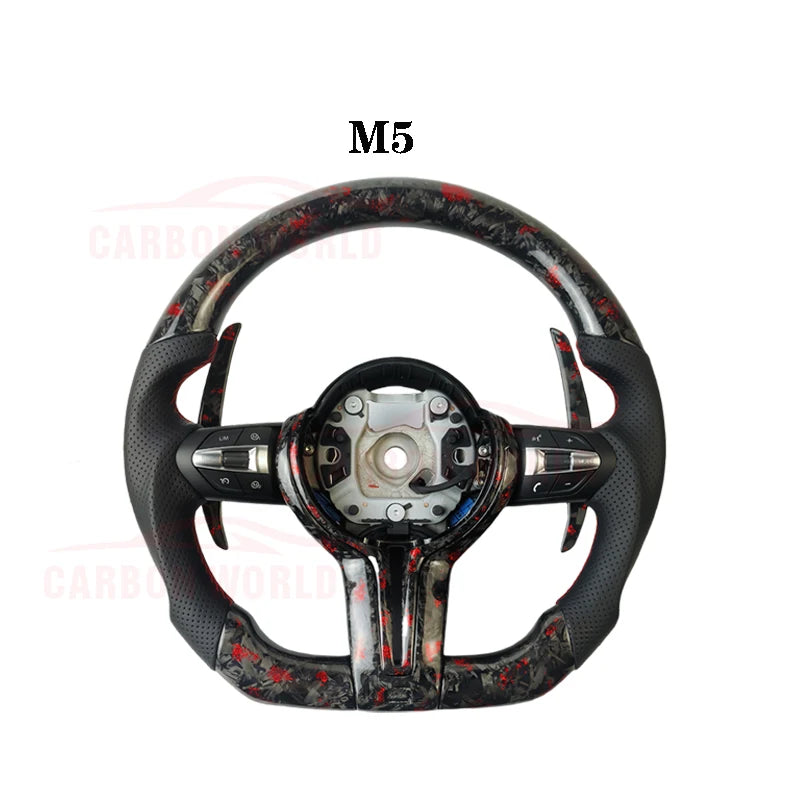 custom forged carbon fiber steering wheel Fof BMW M3 M4 M5 F30 F31 F32 F35 F36 F48 F52 F01 F02 F03 F10 F11 F13 F15 F16 F20 F21