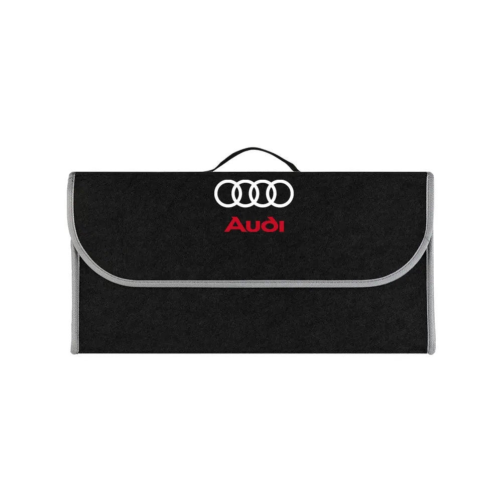 Car Emblem Trunk Organizer Storage Box Auto Interior Stowing Tidying Accessories For Audi SlineA4 B8 A3 8P A6 C7 8V B6 B7 TT RS