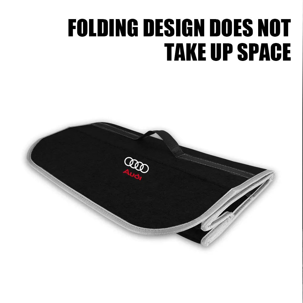 Car Emblem Trunk Organizer Storage Box Auto Interior Stowing Tidying Accessories For Audi SlineA4 B8 A3 8P A6 C7 8V B6 B7 TT RS