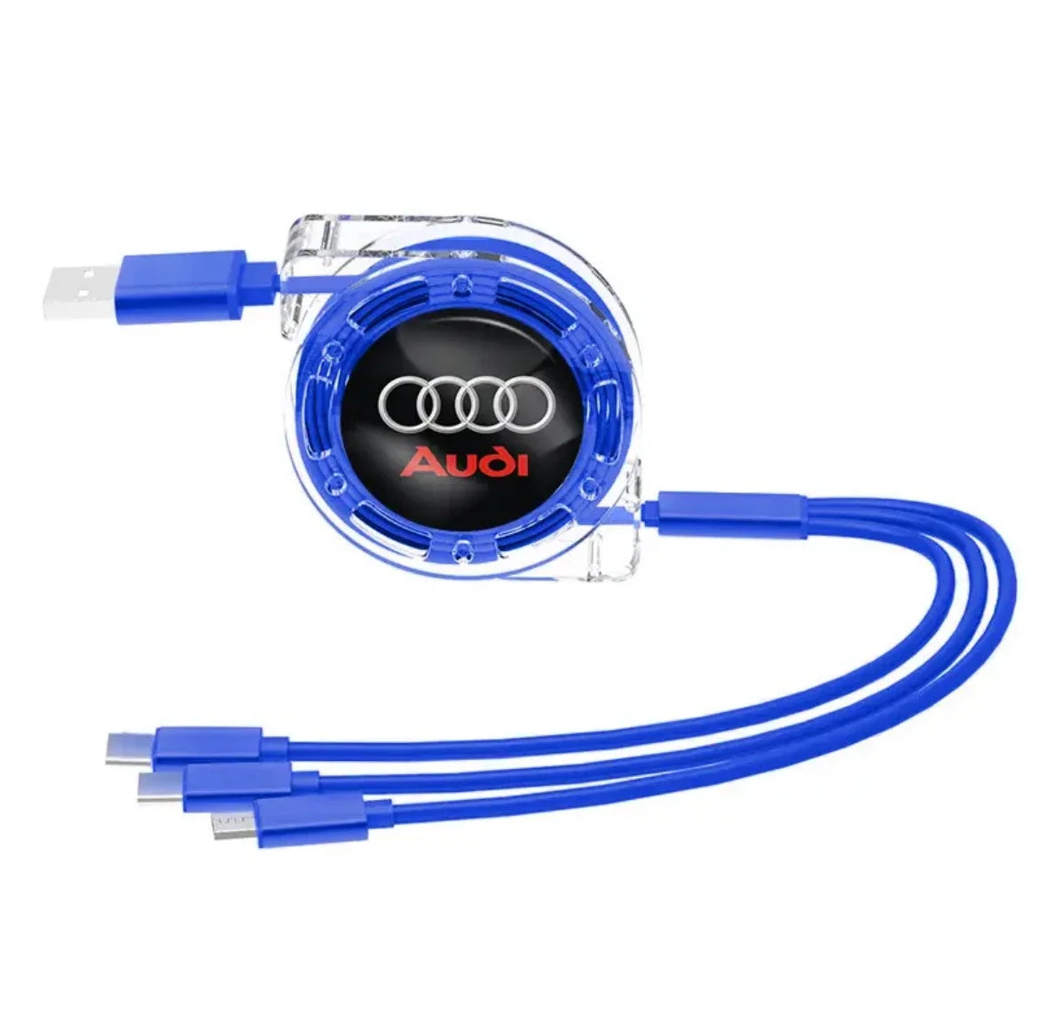 3 In 1 Micro USB Type C Charging Cable Multi Charger For Audi sline A1 A2 A3 A4 A5 A6 A7 A8 Q1 Q2 Q3 Q4 Q5 Q6 Q7 Q8 TT S5 B8