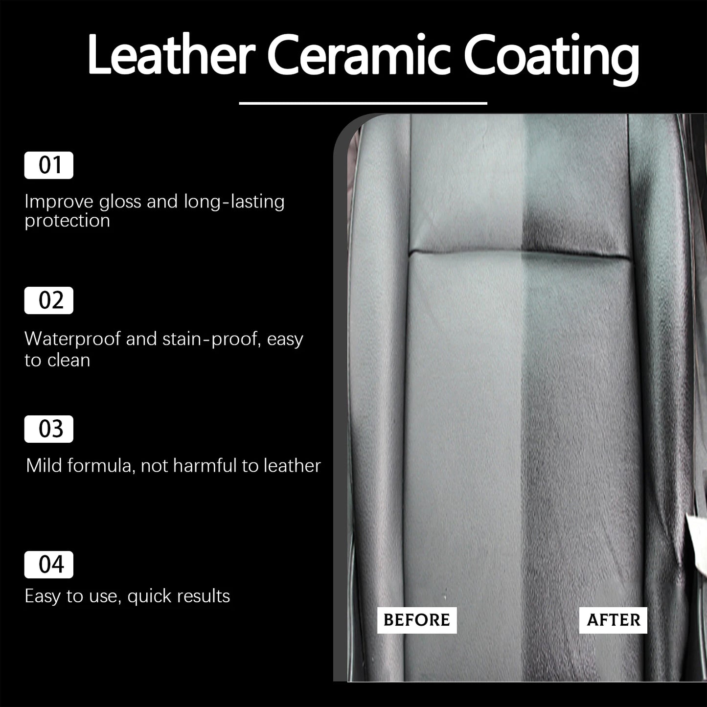 Car Leather Ceramic Coating Spray Auto Cleaning Products Seat Cleaner Remover Leather Renovation Decontamination Polishing Spray