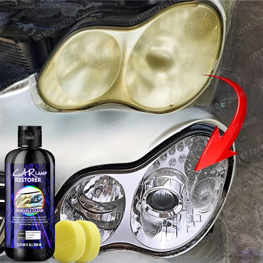 Car Headlight Polishing Agent Scratch Remover Repair Fluid Headlight Renewal Polish And Maintenance Liquid Kit Auto Accessories