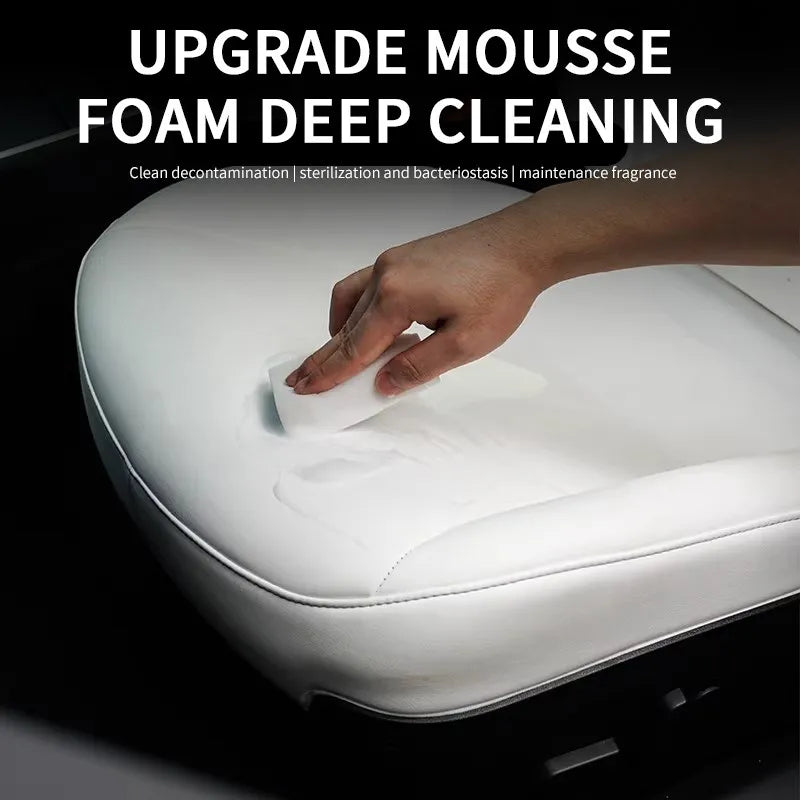 150ml Multi-Purpose Foam Cleaner For Tesla Model 3/Y/S/X Seat Leather Surface Auto Interior Wash Maintenance Spray 2024 Accessor