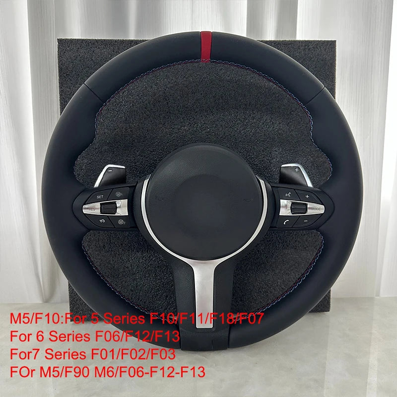 Interior Leather Steering Wheel For BMW 3 5 Series F10 F15 F20 F22 F30 F32 F36 F80 F82 M3 M4 M5 E90 E70 M Sport Steering Wheel
