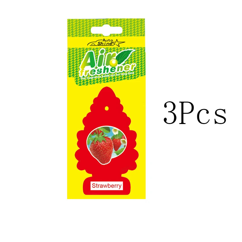 3-80pcs Christmas Tree Car Air Freshener Natural Scented Tea Paper Hanging Fragrance for Home and Auto Interior