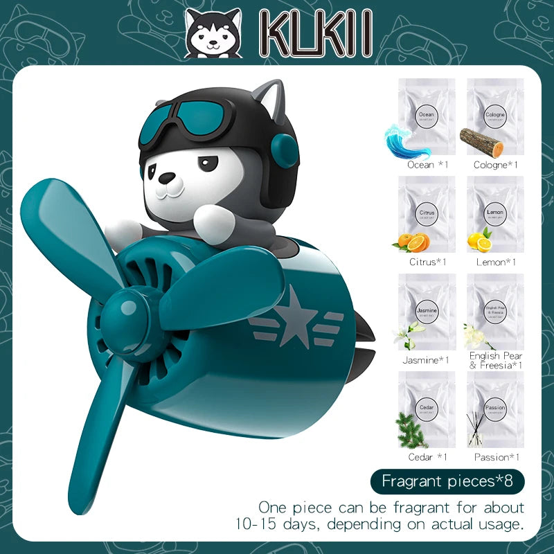 Bear pilot car air freshener flavor dog vent perfume diffuser fragrance scent  auto deroration acccessories aromatherapy auto