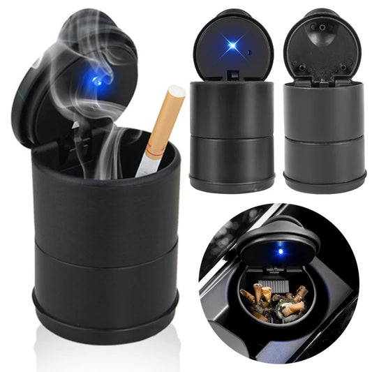 Portable Car LED Ashtray Garbage Storage Cup Cigarette Ashtray Holder Auto Interior Accessories Car LED Ash Tray Container