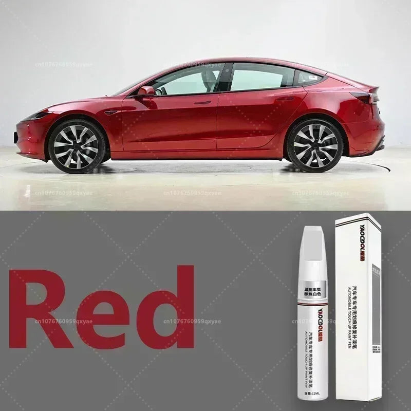 Suitable for Tesla paint retouching pen Pearl white deep sea Blue Tesla wheel repair special retouching pen set