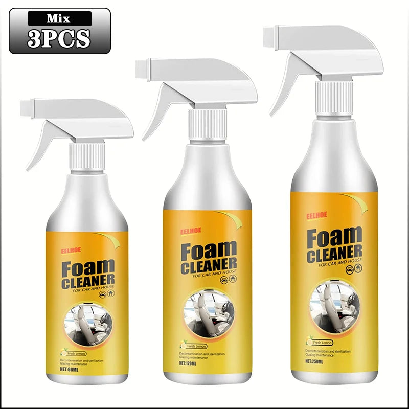 Multifunctional Foam Cleaner Car Interior Stain Removal and Cleaning Leather Seat Foam Cleaner Spray Foam Maintenance Wash Car