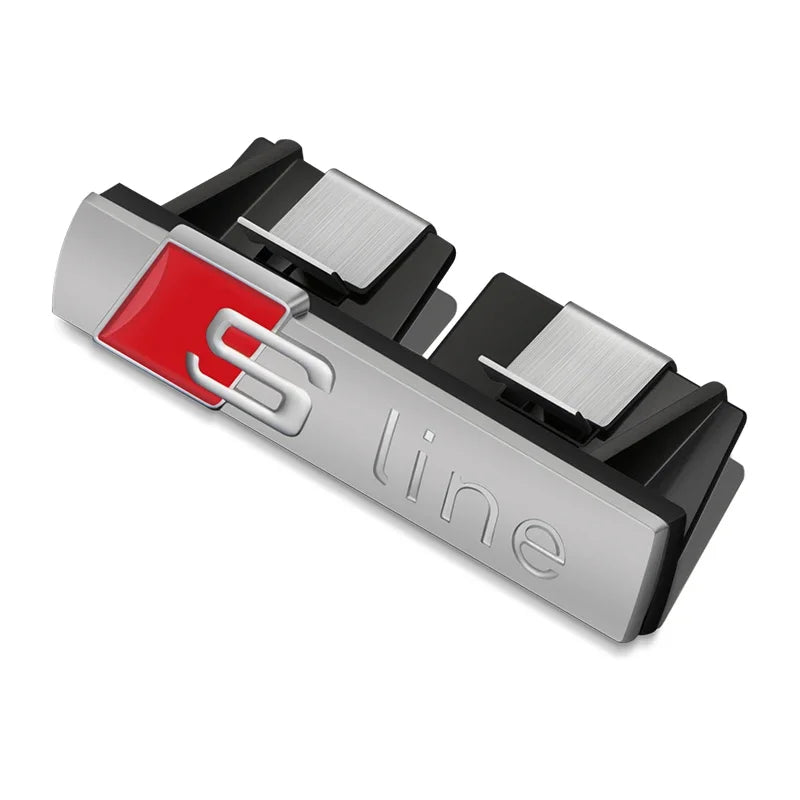 Car Goods Emblem Grill Front Hood Badge Grille For Audi Sline S line A4 B6 B8 S1 S2 S3 S4 S5 S6 A1 A3 A6 C5 A5 A8 Auto stickers