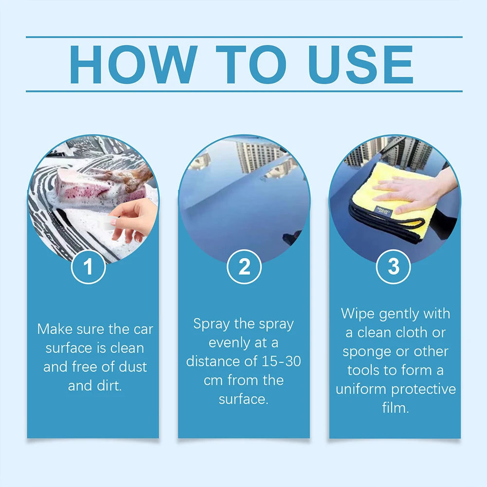 1-5PCS 120ML Quick-Dry Car Polishing Maintenance Spray Ceramic Coating Spray  Auto Coating Hydrophobic Layer for Car Polishing