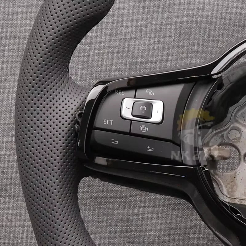 Steering Wheel For Golf 7 7.5 GTI MK7, Equipped With Shift Paddles And Buttons, Black Frame, Car Accessories
