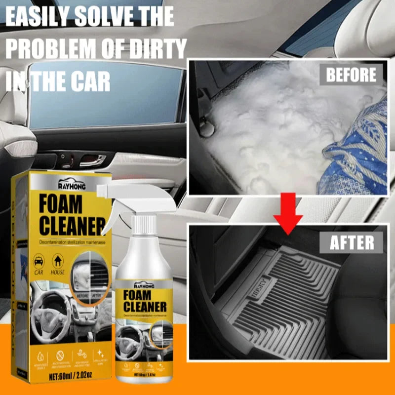 Car upholstery foam cleaner car seat cleaning powerful stain removal headliner dashboard waterless stain removal foam cleaner