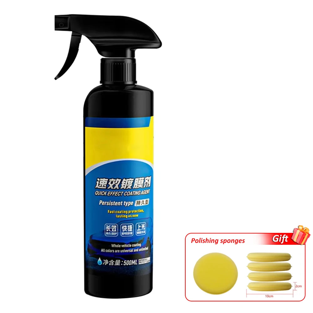 500ml Car Rapid Nano Ceramic Coating Agent Spray Quick Effect Paint Polisher Anti Scratch Intense Gloss Shine Waterproof Wax