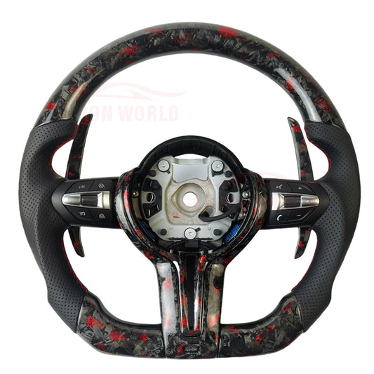 custom forged carbon fiber steering wheel Fof BMW M3 M4 M5 F30 F31 F32 F35 F36 F48 F52 F01 F02 F03 F10 F11 F13 F15 F16 F20 F21