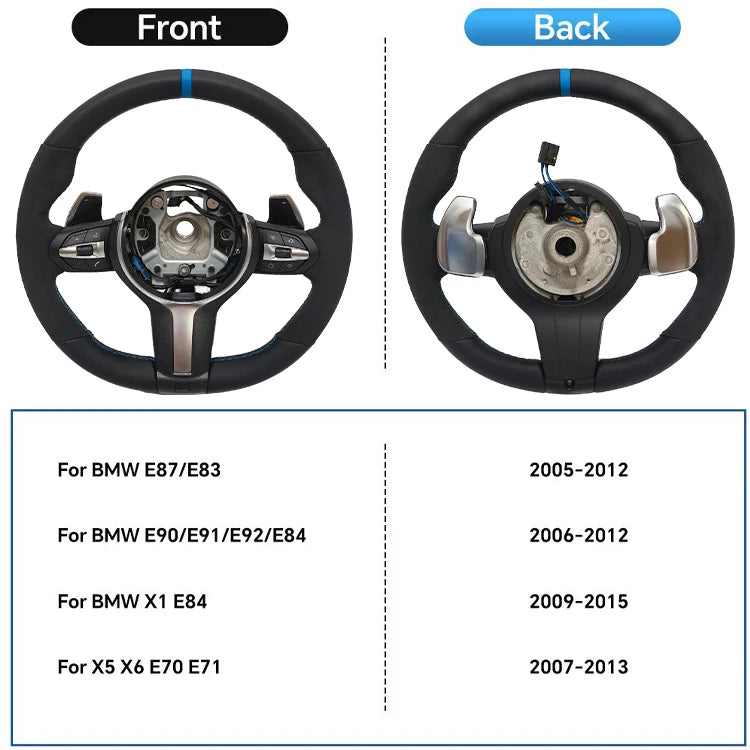 Leather Interior Steering Wheel Fit For BMW F10 F20 F30 F32 F36 F80 F82 M3 M5 E90 E87 E84 E70 Sport Steering Wheel Car Accessory