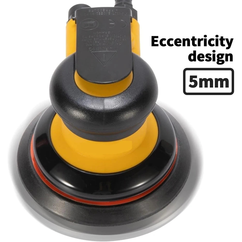 Podofo 12000 RPM Grindering Machine Car Air Sander Polisher with 6'' Pad, 6''Air Sander and a Wrench Polishing Grinder Tool