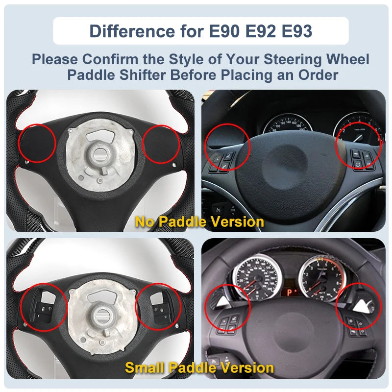 Steering Wheel For Bmw E92 E90 E89 E91 E93 330i 335i 328i M3 Series Steering Wheel Hydro-Dip Carbon Fiber Accessories 2005-2012