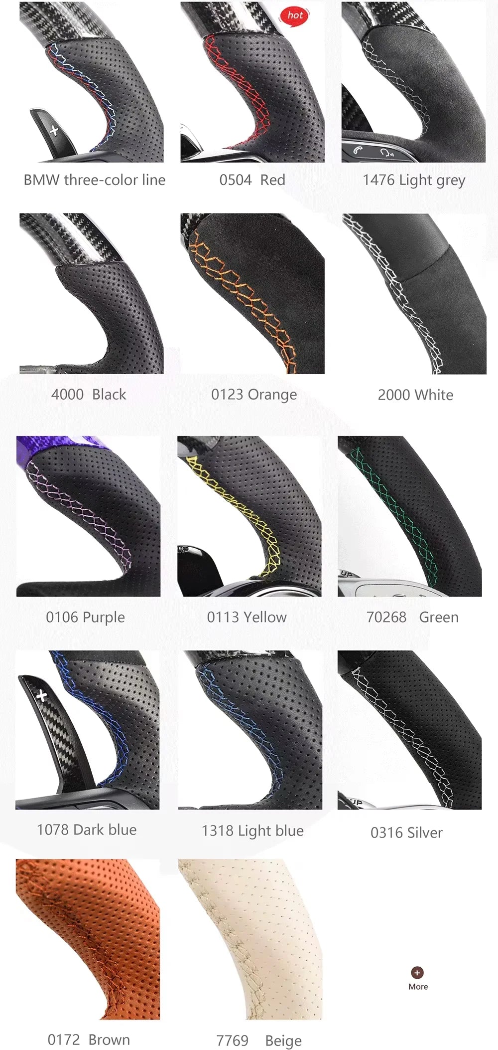 Steering Wheel for BMW M3 G80 M4 G82 X3 G01 X4 G02 X5 G05 X6 G06 G11 G12 G20 G30 Z4 G29 (Customizable)