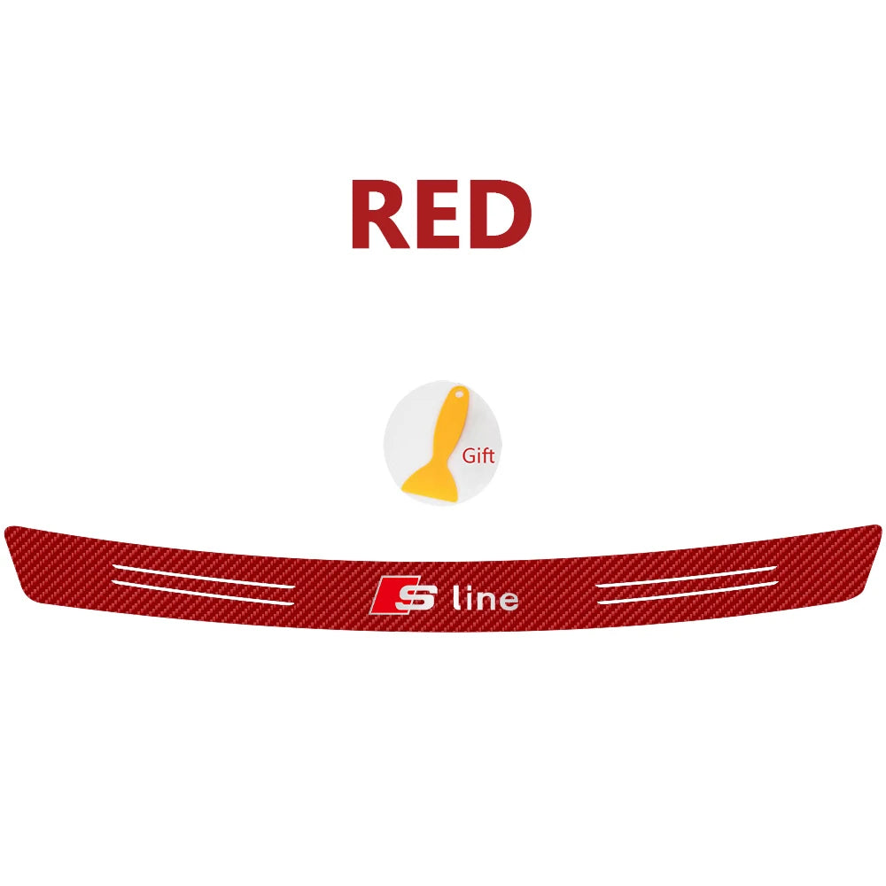 1Set Car Rear Bumper Trunk Load Edge Protective Stickers for Audi Sline S3 S4 S5 S6 S7 RS Quattro Q7 Q5 Q3 A4 B8 8P A3 A6 C7 A5