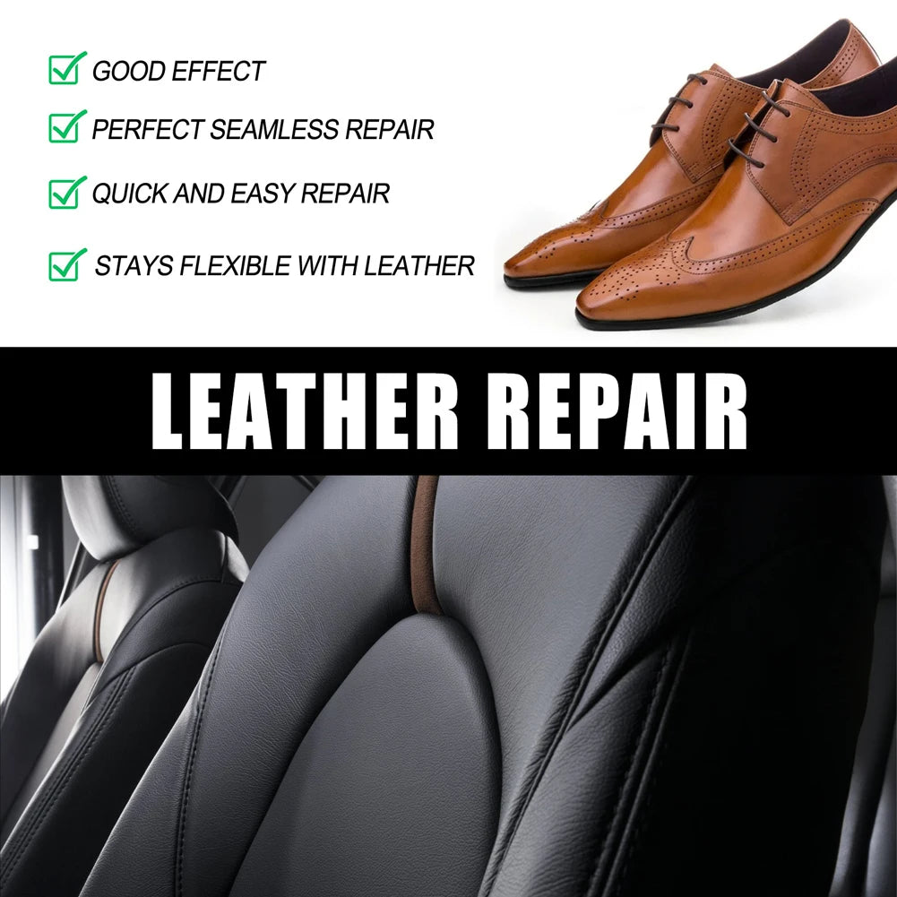 60/20ml Leather Repair Filling Paste Compound Leather Restoration Cream Auto Leather Car Repair Scratches Cracks Sofa Car Seat