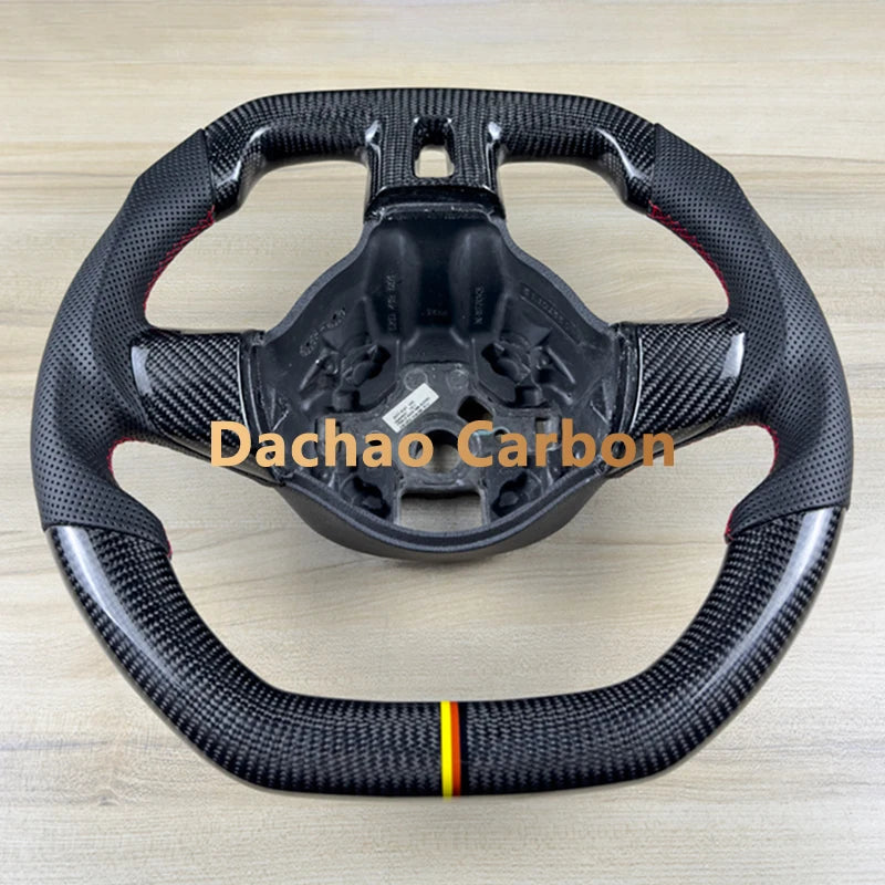 Real Carbon Fiber Steering Wheel For Volkswage VW Golf 6 6R GTI High Quality Leather Custom Style