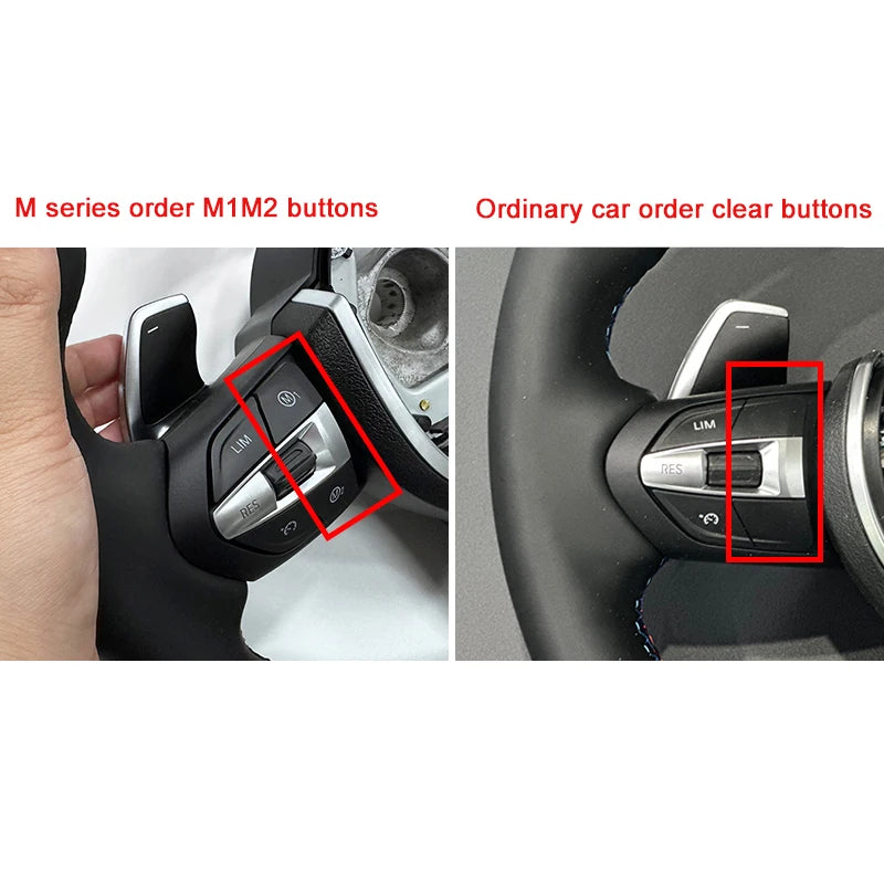 Interior Leather Steering Wheel For BMW 3 5 Series F10 F15 F20 F22 F30 F32 F36 F80 F82 M3 M4 M5 E90 E70 M Sport Steering Wheel