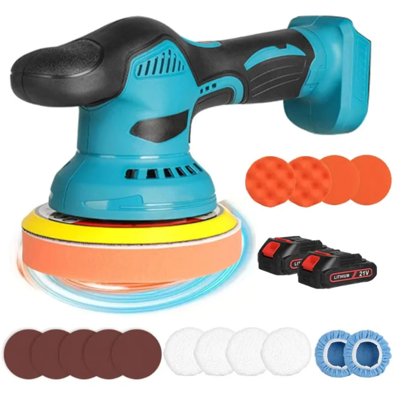 8 Gears 380W Cordless Car Polisher 12V Lithium Electric Polishing Waxing Machine For Repairing Scratches Wireless Sander Polish