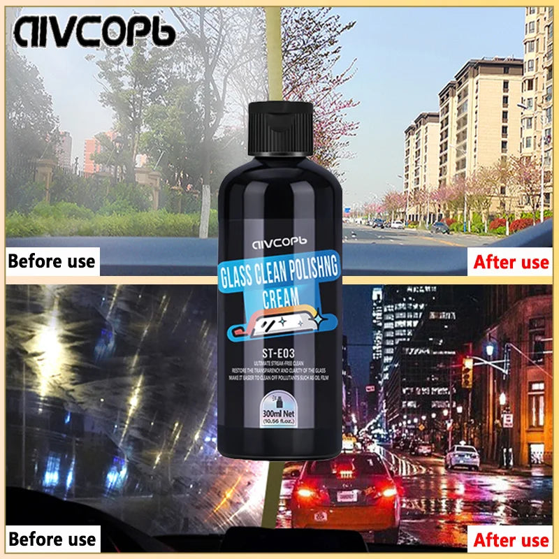 Car Glass Oil Film Remover Paste ST-E Auto Glass Film Coating Agent Anti-fog Glass Cleaner Windshield Polish  Auto Detailing