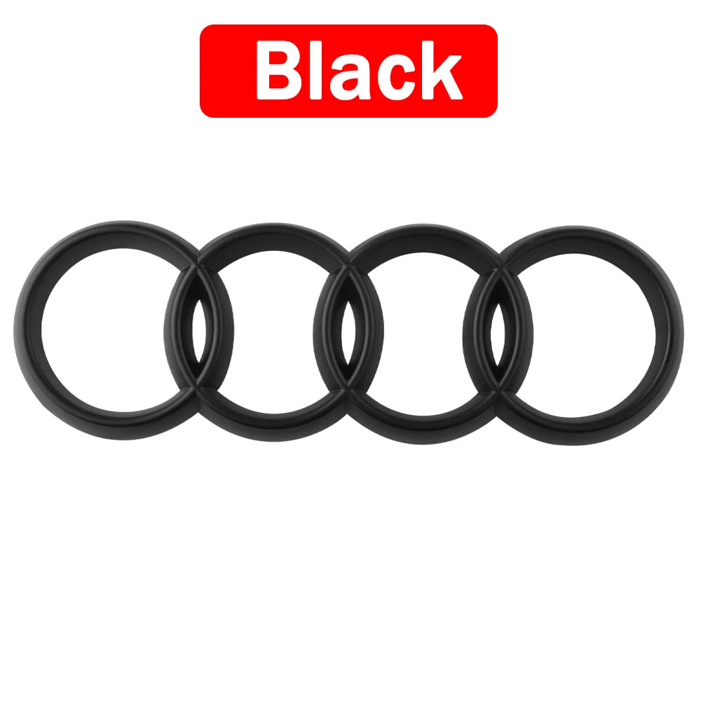 3D ABS Car Front Grille Rear Trunk 4 Ring Emblem Auto Decoration Accessories For Audi  A3 A5 A4L A4 A1 A6L A7 A7L Q3 Q5 Supercar