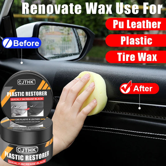 Car Plastic Restorer Back To Black Gloss Auto Interior Leather & Panel Renewal Wax Coating Agent Auto Polish And Repair Coating