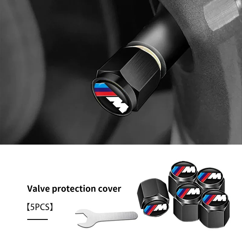 2025 New 5pcs Car Wheel Tire Valve Cap Dust Protection Cover Accessories For BMW E93 F10 F20 F30 F40 F15 F25 F26 F31 F49 F86 M3